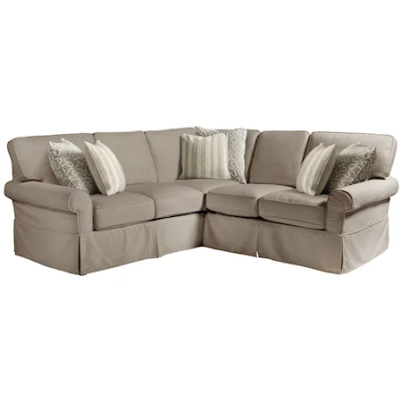 Ventura Left Arm Loveseat Sectional with Rolled Arms